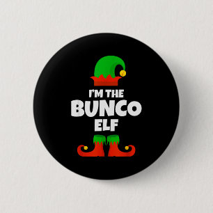 I'm The Bunco Elf Family Pajama Christmas Funny Bu 6 Cm Round Badge