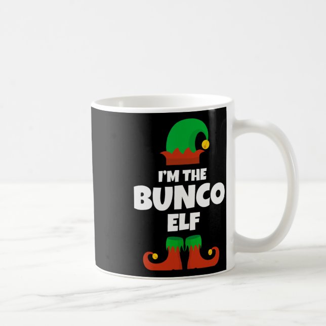 I'm The Bunco Elf Family Pajama Christmas Funny Bu Coffee Mug (Right)
