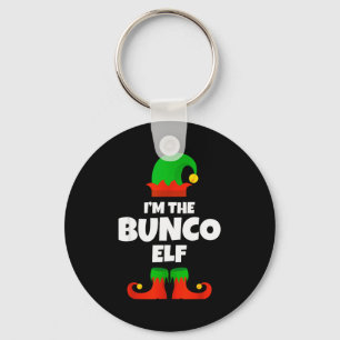 I'm The Bunco Elf Family Pajama Christmas Funny Bu Key Ring