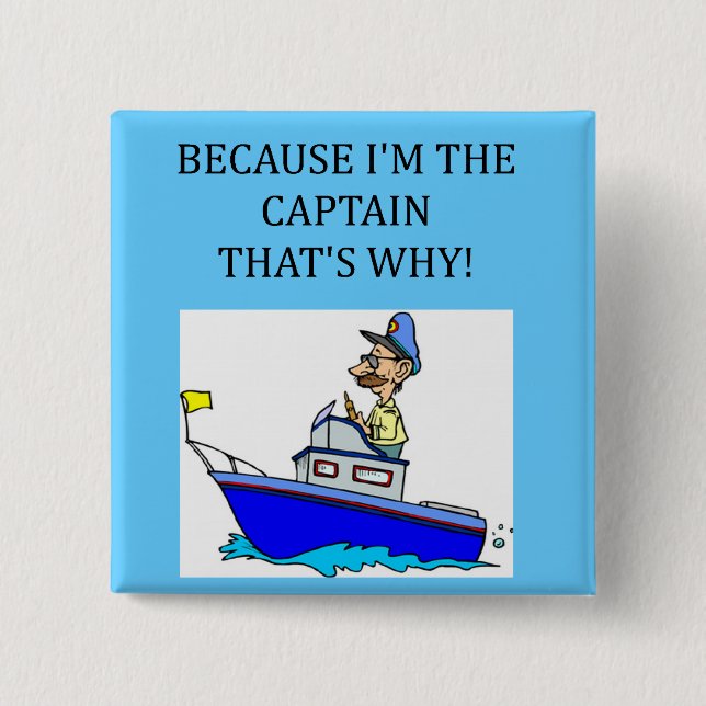 i'm the captain 15 cm square badge (Front)