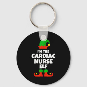 I'm The Cardiac Nurse Elf Family Pajama Christmas Key Ring