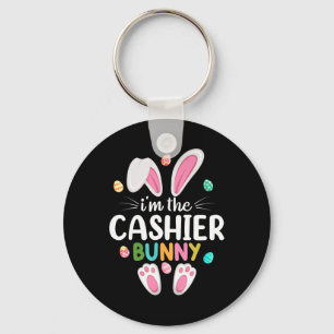 I'm The Cashier Bunny Matching Family Easter Key Ring