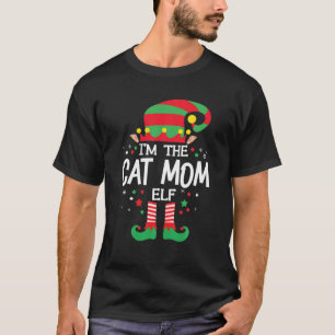 I'm The Cat Mom Elf Family Group Matching Christma T-Shirt