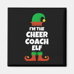 I'm The Cheer Coach Elf Family Pajama Christmas Fu Magnet