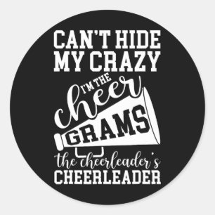I'm The Cheer Grams Of A Cheerleader Grams Grandma Classic Round Sticker