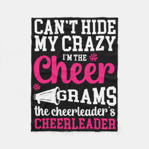 I'm The Cheer Grams Of A Cheerleader Grams Grandma Fleece Blanket