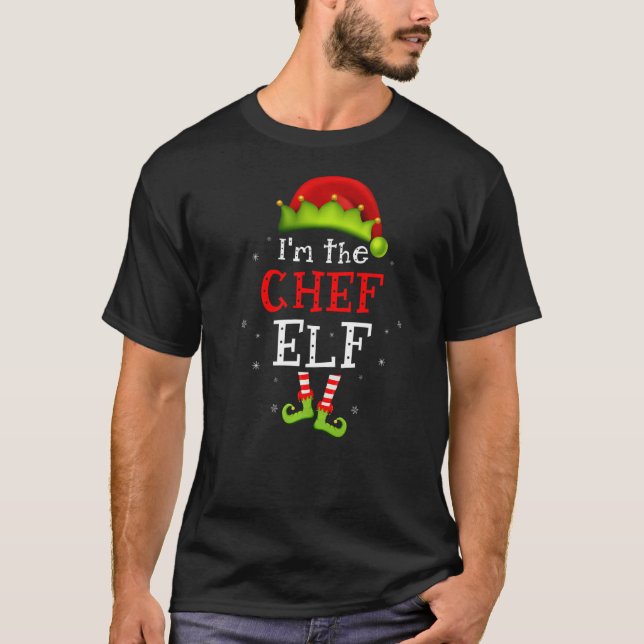 I'm the Chef Elf Group Matching Christmas Pyjamas T-Shirt (Front)