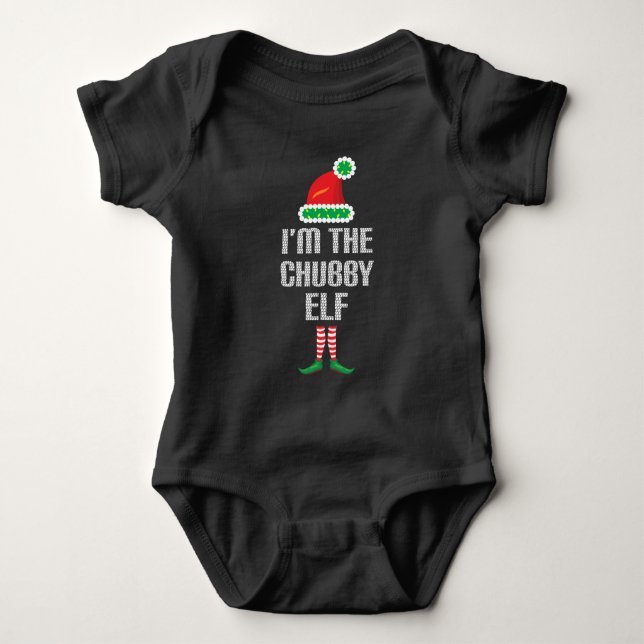 I'm The Chubby Elf Baby Bodysuit (Front)
