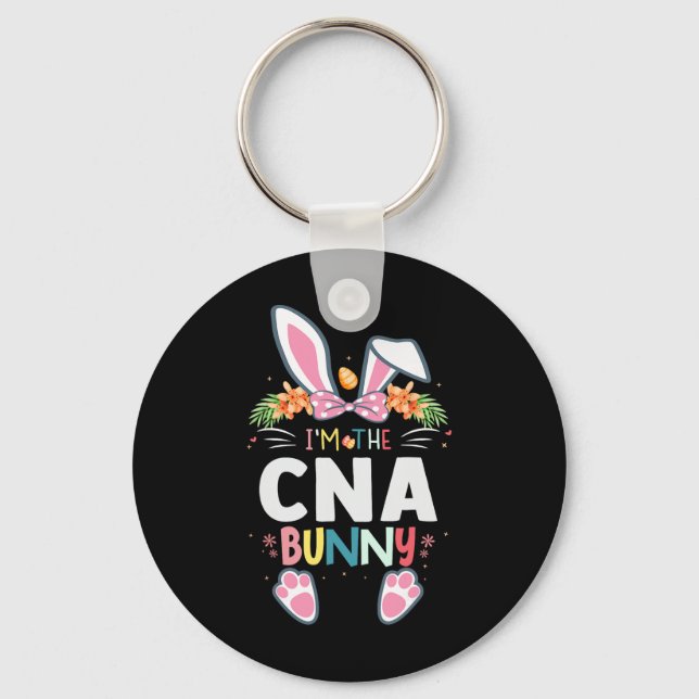 I'm The Cna Certified Nursing Istant Bunny Easter  Key Ring (Front)