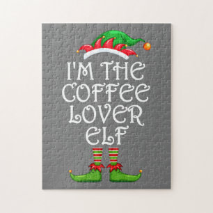 I'm The Coffee Lover Elf Shirt Matching Family Jigsaw Puzzle