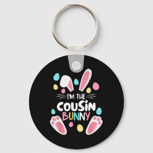 I'm The Cousin Bunny Matching Family Easter Party  Key Ring