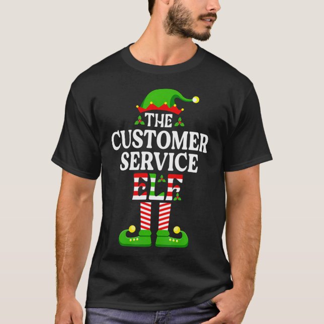 I'M The Customer Service Elf Shirt Christmas Famil (Front)