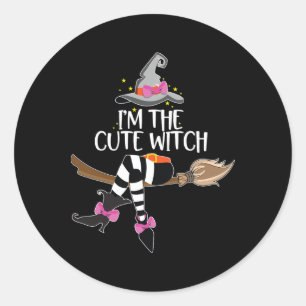 Im The Cute Witch Halloween Matching Group Costume Classic Round Sticker