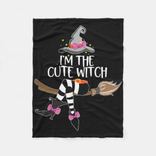 Im The Cute Witch Halloween Matching Group Costume Fleece Blanket