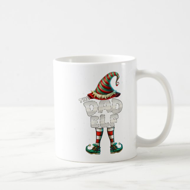 I'm The Dad Elf Family Matching Group Christmas  Coffee Mug (Right)