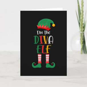 Im The Diva Elf Matching Christmas 2021 Card