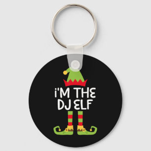 I'm The Dj Elf Matching Christmas Elf  Key Ring