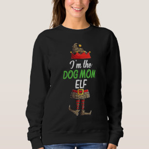 I'm The Dog Mum Elf Leopard Family Matching Pjs Ch Sweatshirt