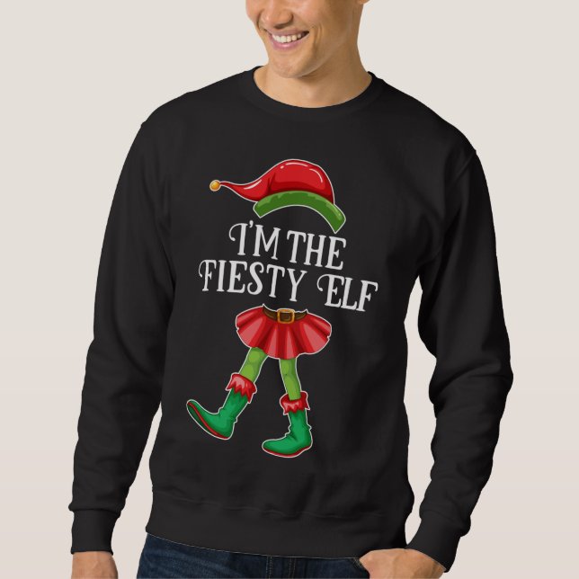 I'm the Drummer Elf Family Matching Christmas Paja Sweatshirt (Front)