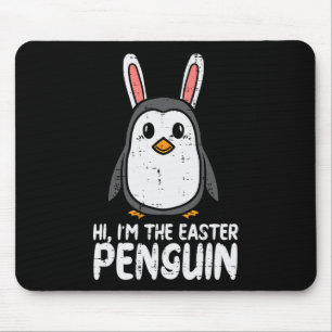 Im The Easter Penguin Cute Bunny Ears Women Boys G Mouse Pad
