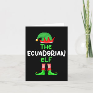 I'm The Ecuadorian Elf Ecuador Christmas Fun Pajam Card