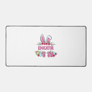 I'm The Educator Bunny Easter Day Rabbit Desk Mat