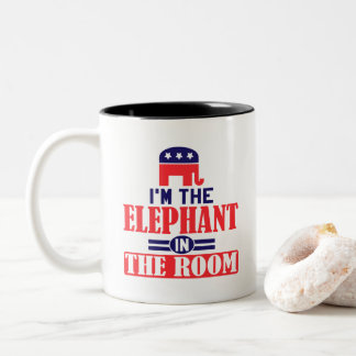 I'm the elephant in the room Two-Tone coffee mug