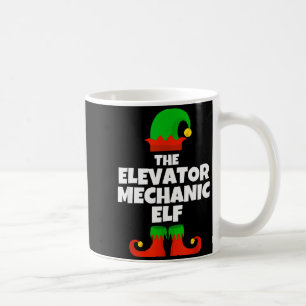 I'm The Elevator Mechanic Elf Family Pajama Christ Coffee Mug