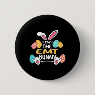 Im The Emt Bunny Paramedic Easter 6 Cm Round Badge