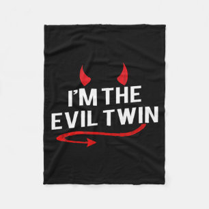 Im the Evil Twin Funny Halloween Costume Fleece Blanket