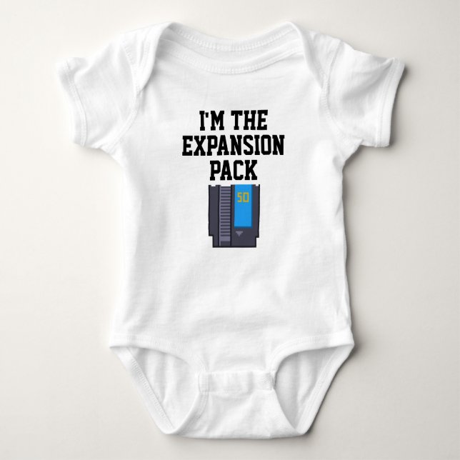 I'm the expansion pack baby gamer baby bodysuit (Front)