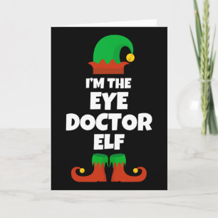 I'm The Eye Doctor Elf Family Pajama Christmas Fun Card