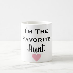I'm The Favourite Aunt Black & Pink Mug