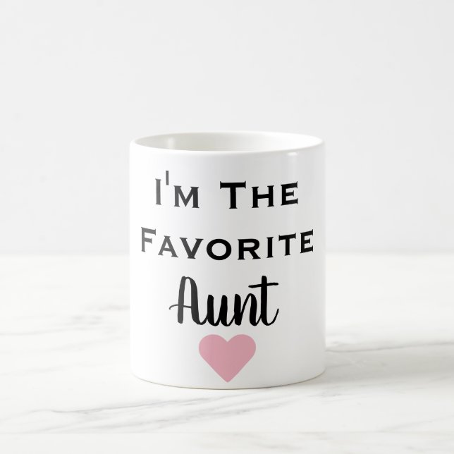 I'm The Favourite Aunt Black & Pink Mug (Center)