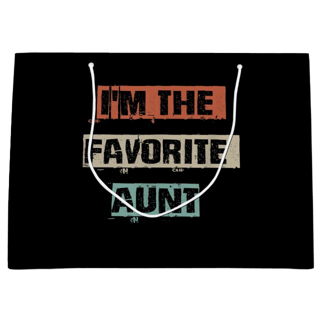 Im The Favourite Aunt Gift Large Gift Bag (Front)