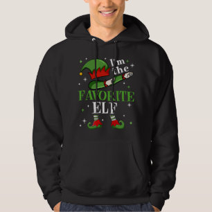 I'm The Favourite Elf Dabbing Santa Claus Xmas Fam Hoodie