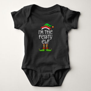 I'm The Feisty Elf Matching Family Group Christmas Baby Bodysuit
