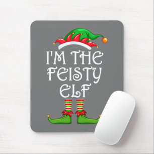 I'm The Feisty Elf Matching Family Group Christmas Mouse Pad