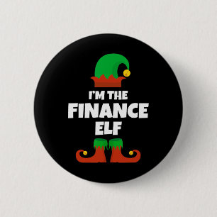 I'm The Finance Elf Family Pajama Christmas Funny 6 Cm Round Badge