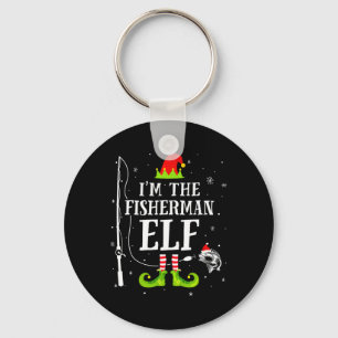 I'm The Fisherman Elf Matching Funny Fishing Chris Key Ring