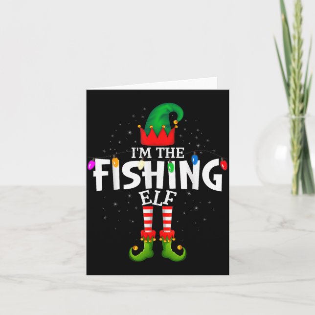 I'm The Fishing Matching Christmas Family  Card (Front)