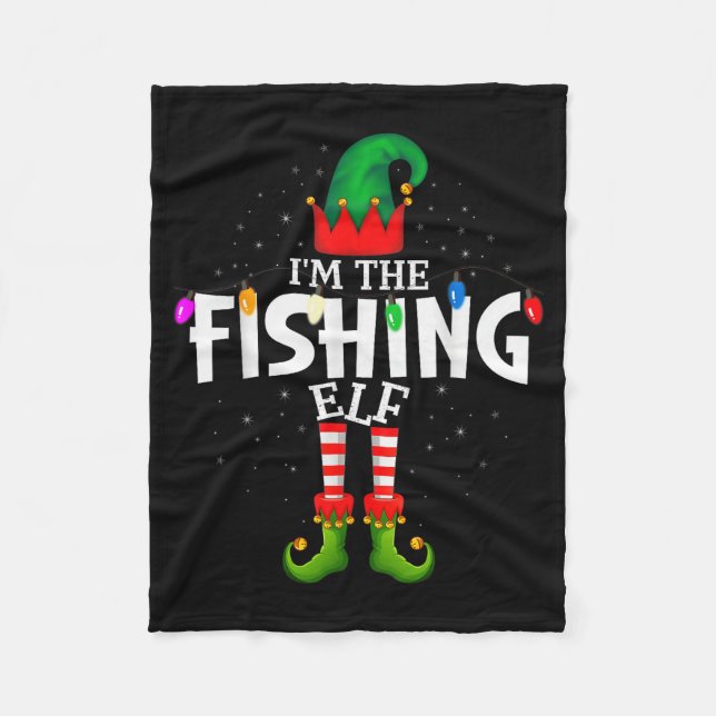 I'm The Fishing Matching Christmas Family  Fleece Blanket (Front)