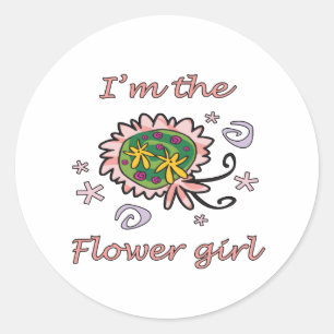 I'm The Flower Girl Classic Round Sticker