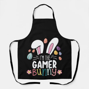 I'm The Gamer Bunny Gaming Easter Matching Apron