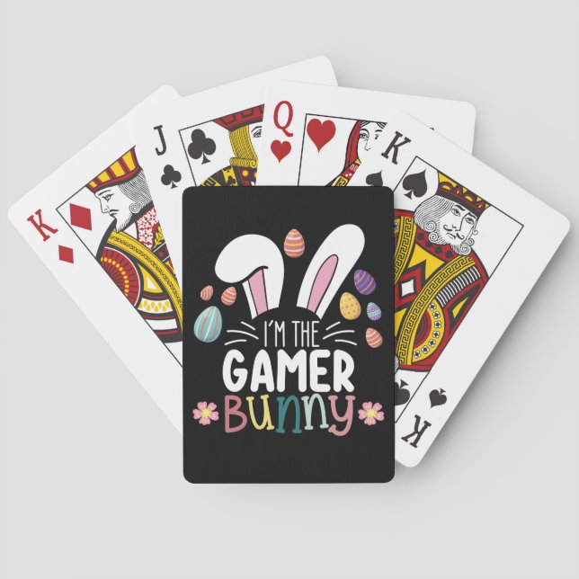 I'm The Gamer Bunny Gaming Easter Matching Playing Cards (Back)