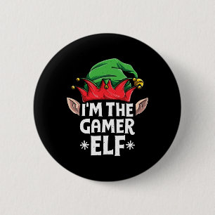 I'm The Gamer Elf Christmas Family Matching Pajama 6 Cm Round Badge