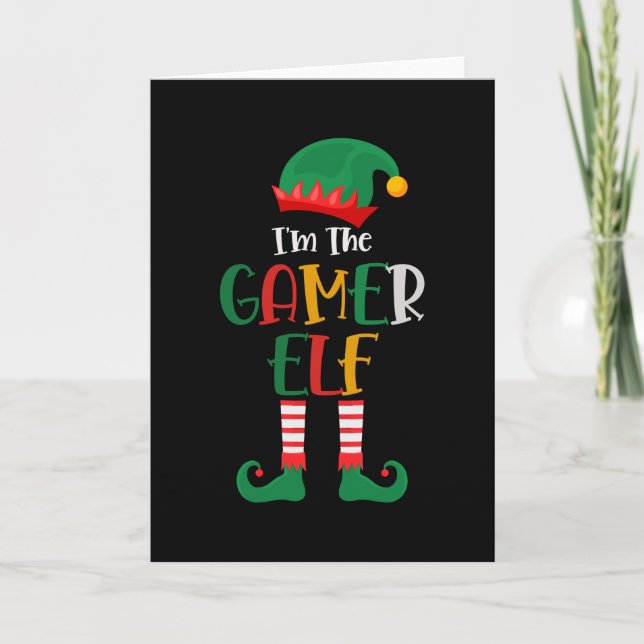 Im The Gamer Elf Matching Christmas Card (Front)