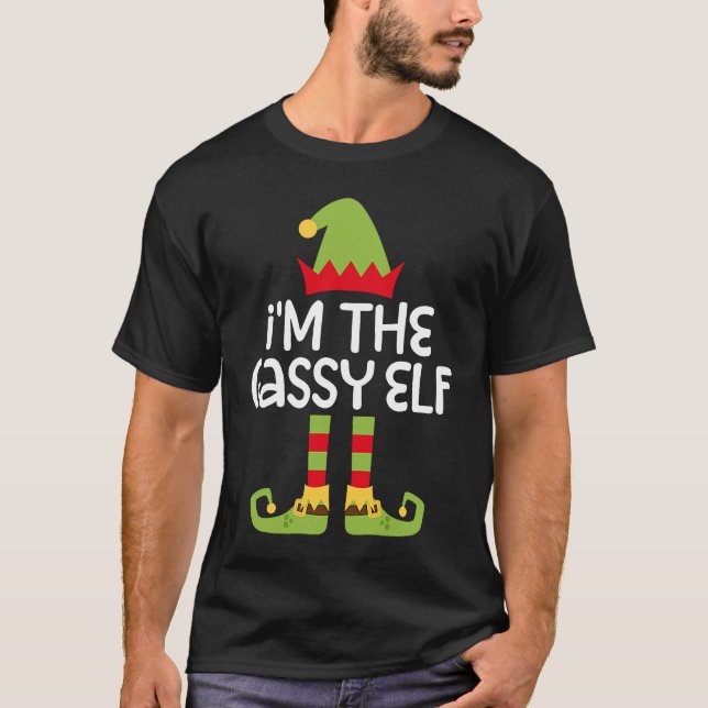 I'm The Gassy Elf T  Matching Christmas Costume T-Shirt (Front)