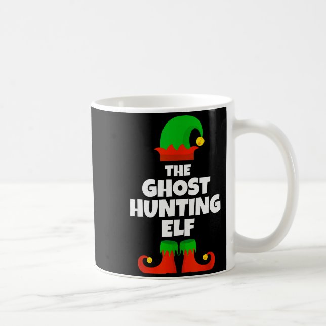 I'm The Ghost Hunting Elf Family Pajama Christmas  Coffee Mug (Right)
