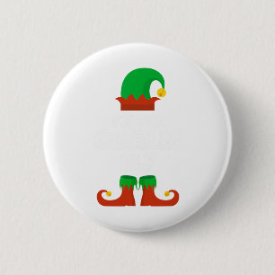 I'm The Goalie Elf Family Pajama Christmas Hockey  6 Cm Round Badge